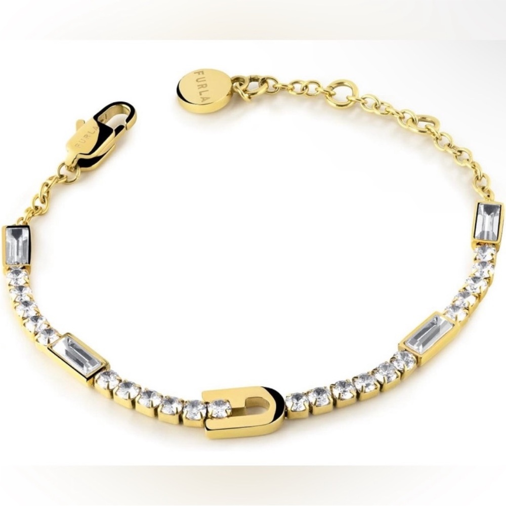 Furla Gold and Crystal Bracelet